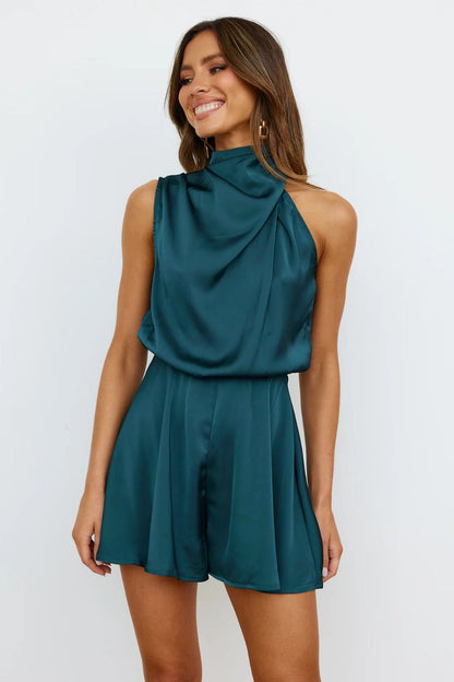 Turtleneck Sleeveless Romper - J. Madison & Co.